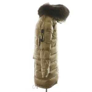 DUVETICA CORCRINA ダウンコート ロング フード ファー ナイロン アウター 40 ベージュ D176000