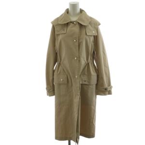 ステンカラーコート ロング丈 フード 6 ベージュ LM-098ST /AN37