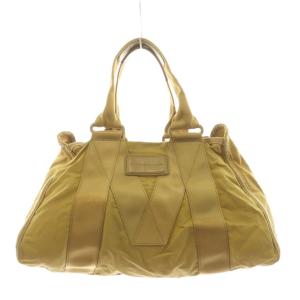 MARC by MARC JACOBS トートバッグ ハンドバッグ ロゴ チャーム付き ナイロン 黄 イエロー /AN43