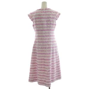 René フラワースライダー ツイード ワンピース 36 ピンク ホワイト 6416730