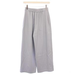 René ワイドパンツ スラックス ストレッチ ウール フェイクパール 装飾 34 水色 ライトブルー タグ付き