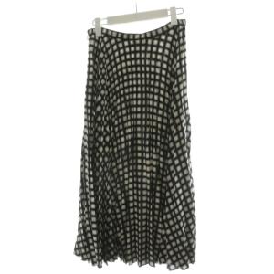 Theory CHECK TWILL POLY WB PLEATED SKT プリーツスカート ミモレ ロング チェック柄