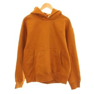 CONTEMPO HOODIE パーカー プルオーバー 長袖 スウェット地 ワッペン O オレンジ H09177