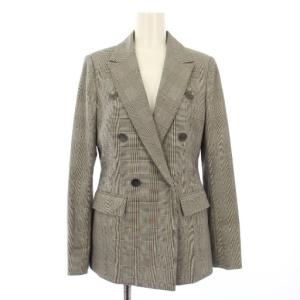 テーラードジャケット ダブル グレンチェック 38 グレー CWFJ81010 /TK