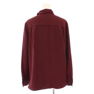 theory luxe MARVINE LILEN ボウタイシャツ ブラウス 長袖 バンドカラー 無地 ワンカラー ストレッチ