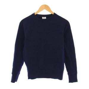 スウェット トレーナー 長袖 クルーネック ストレッチ XS 紺 ネイビー /BB