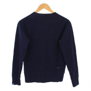 LOOPWHEELER スウェット トレーナー 長袖 クルーネック ストレッチ XS 紺 ネイビー /BB