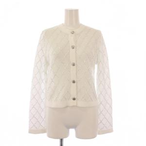 25SS シークインエンブロイダリーカーディガン 長袖 クルーネック ショート丈 ストレッチ スパンコール