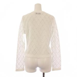 Loulou Willoughby 25SS シークインエンブロイダリーカーディガン 長袖 クルーネック ショート丈 ストレッチ スパンコール