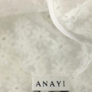 ANAYI 25SS フラワー刺繍 シースルー ブラウス プルオーバー カットソー 長袖 36 白 ホワイト 10251815040