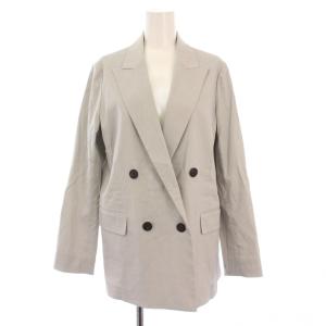 24SS CRISP LINE DEBBY NL テーラードジャケット アウター ダブル ストレッチ 麻
