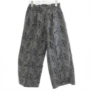 イージーパンツ ワイドパンツ アニマル柄 総柄 F 青 ブルー 07DF002101 /AN46