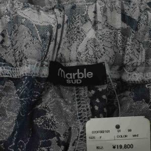 marble SUD イージーパンツ ワイドパンツ アニマル柄 総柄 F 青 ブルー 07DF002101 /AN46