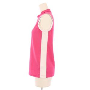 archivio 24SS ゴルフウェア ハイネックノースリーブプルオーバー カットソー ストレッチ ロゴ プリント バイカラー