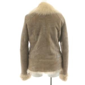 BEATING HEART ムートンジャケット ジップアップ ファー 羊革 1 ベージュ /AN45