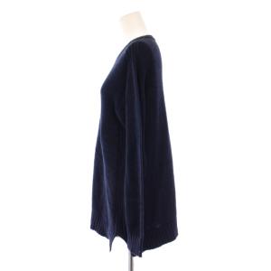 plantation ニット セーター 長袖 クルーネック 無地 M 紺 ネイビー /BB