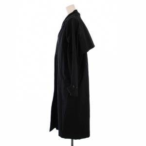 evam eva evameva エバムエバ cotton tailored coat コットンテーラードコート アウター ロング丈 無地 2 黒 ブラック
