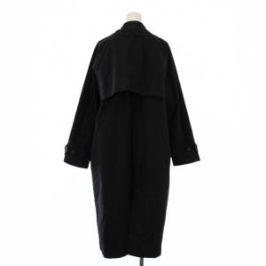evam eva evameva エバムエバ cotton tailored coat コットンテーラードコート アウター ロング丈 無地 2 黒 ブラック