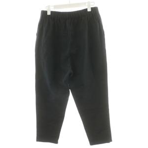 evam eva evameva エバムエバ タックパンツ イージーパンツ ウール 麻 リネン混 2 黒 ブラック E223T083 /AN18