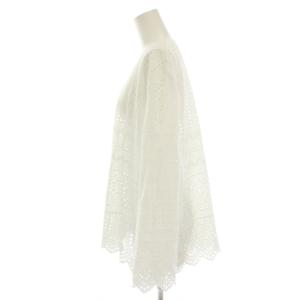 GALLARDAGALANTE 24SS 2WAY コットンレーススカラップブラウス シャツ 長袖 カットワーク F 白 ホワイト GGZ1041204A0010