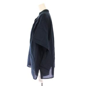 JOURNAL STANDARD relume 25SS コットンボイルタックワイドプルオーバー シャツ ブラウス 半袖 バンドカラー ハーフボタン F