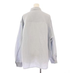 BEAUTY&YOUTH UNITED ARROWS シアーバックタックシャツ ブラウス 長袖 レギュラーカラー シースルー 無地 麻 リネン混 F 水色 ライトブルー