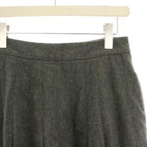 MARGARET HOWELL × FOX BROTHERS プリーツスカート フレアスカート ウール ミモレ ロング 3 グレー 578-8232008