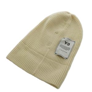 ヨウジヤマモト アディダス ニット帽 ニットキャップ ビーニー 帽子 ロゴ ウール アイボリー GR4120