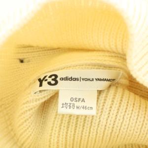 Y-3 ヨウジヤマモト アディダス ニット帽 ニットキャップ ビーニー 帽子 ロゴ ウール アイボリー GR4120