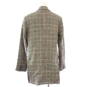 GALLARDAGALANTE 22AW ピークドラペルジャケット テーラードジャケット リネン ウール混 ダブル F グレー GGZ1022207A0008