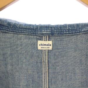 chimala カバーオール ヴィンテージ加工 M ブルー