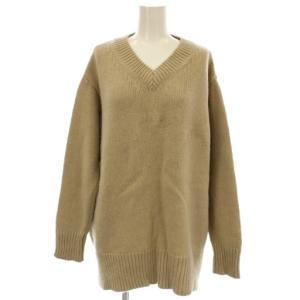 20AW Vネック ニット 長袖 ウール セーター S ベージュ 23-02-04-02103 /G