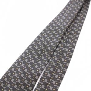 GUCCI ネクタイ シルク 総柄 ワイドタイ カーキ グレー /TK OH