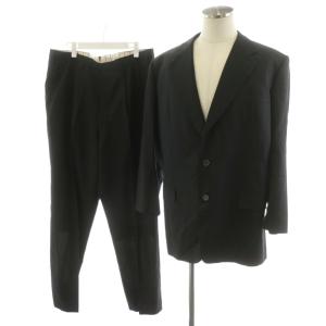 スーツ セットアップ 上下 テーラードジャケット シングル パンツ スラックス 黒 ブラック /AN38