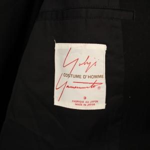 YOHJI YAMAMOTO COSTUME D'HOMME ステンカラーコート 3 ブラック