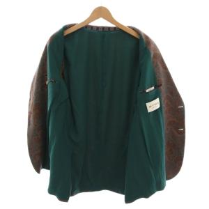 ETRO テーラードジャケット ペイズリー柄 カシミヤ 56 ブラウン マルチカラー 1G108