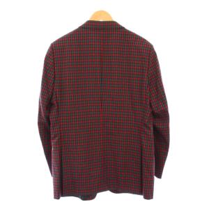GUCCI テーラードジャケット チェック柄 54 レッド