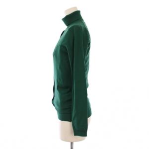 JOHN SMEDLEY アンサンブルニット カーディガン タートルネック 長袖 無地 ウール XS 緑 グリーン /BB