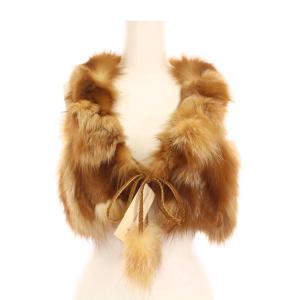 フォックスファーベスト 毛皮 36 茶色 ブラウン 09180301 /YM