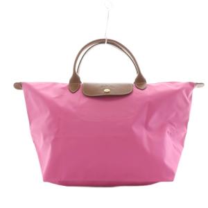ル・プリアージュ トートバッグ ハンドバッグ ナイロン ピンク 茶 ブラウン /AN3