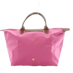Longchamp ル・プリアージュ トートバッグ ハンドバッグ ナイロン ピンク 茶 ブラウン /AN3