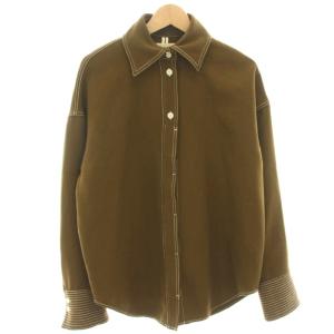 ステッチウールシャツ Stitch Wool Shirts ジャケットシャツ 長袖 ウール混 F 茶 ブラウン