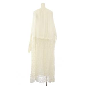 TODAYFUL Church Lace Dress ワンピース 長袖 ロング 切替 レース 38 白 12210306