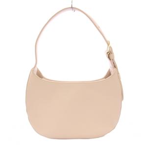 MARY QUANT ハーフムーンデイジーパッチトートバッグ ハンドバッグ ワンショルダーバッグ レザー ロゴ ワンカラー ピンク