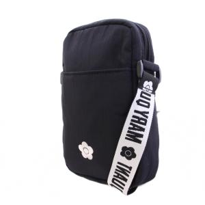 MARY QUANT ノベルティ ショルダーバッグ ロゴ バイカラー 黒 ブラック 白 ホワイト /BB
