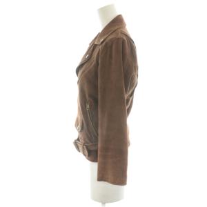 beautiful people ライダースジャケット ダブル スエード 羊革 ラムレザー 140 茶 ブラウン 1830402503 /AN28