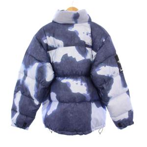 THE NORTH FACE Supreme 21AW Bleached Denim Print Nuptse Jacket