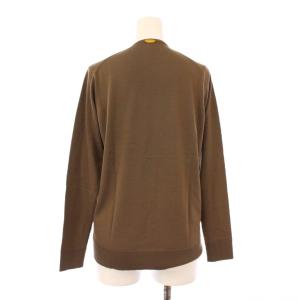 MUSE de Deuxieme Classe FF30クルーネックカーディガン ニット 長袖 ウール 薄手 36 茶 ブラウン 20080500402030