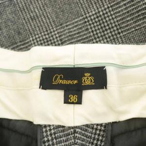 Drawer テーパードパンツ チェック柄 ウール 36 グレー 6514-236-0357 /AN43