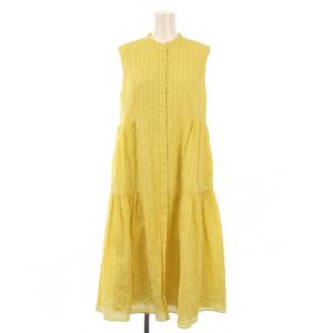 24SS サラサラドレス フレアワンピース 38 イエロー